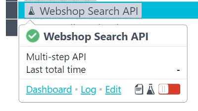 Anmerkung in der Kurzinfo des Status-Dashboards