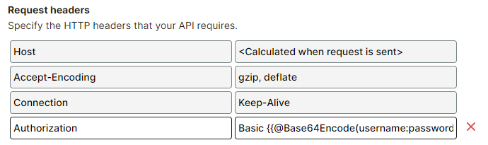 Base64Encode-Funktion bei einem Auth-Header