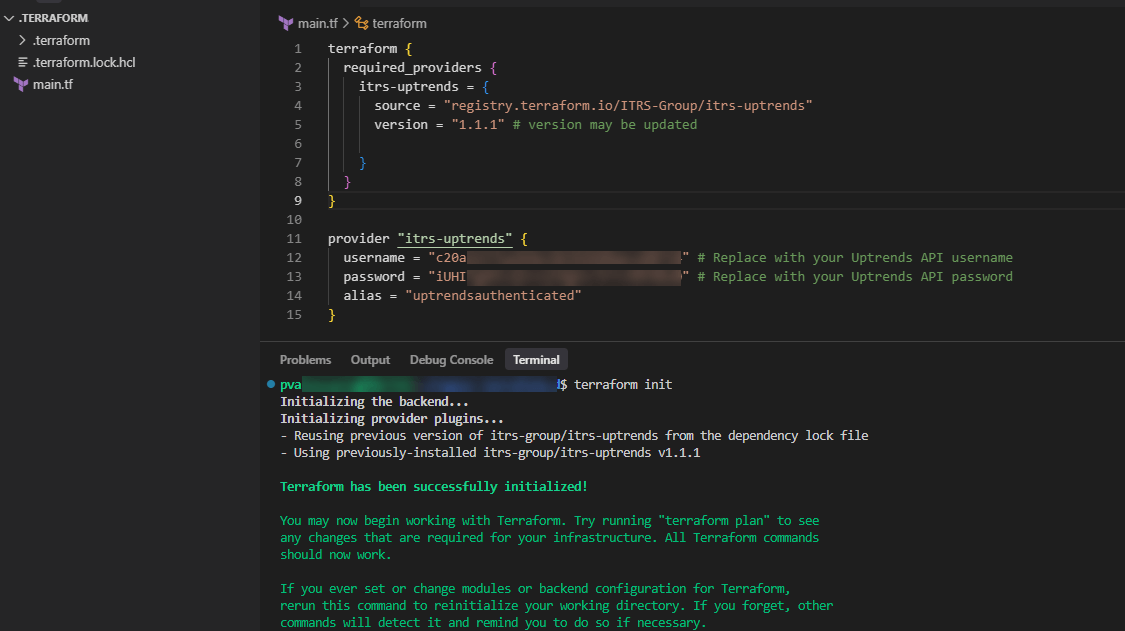Befehl Terraform init