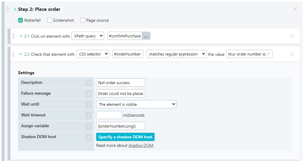 Erstellen einer Transaktionsvariable