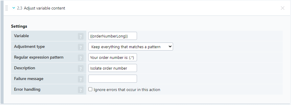 Transformieren einer Variable