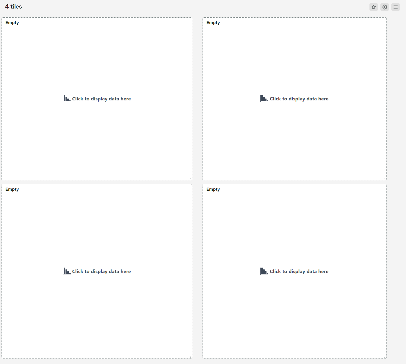screenshot new dashboard 4 empty tiles