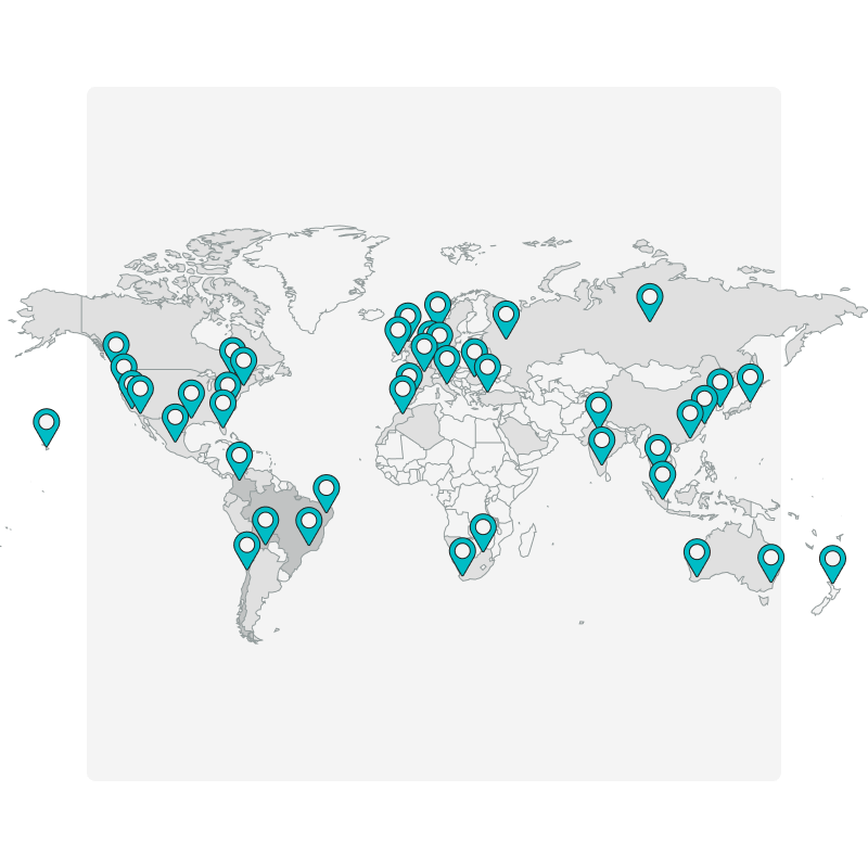 Mit unserem weltweiten Netzwerk von Kontrollpunkten können Sie lokale Ausfälle lokalisieren.