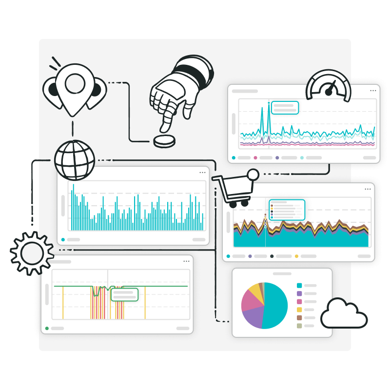 Observability – Monitoring-Übersicht komplexer IT-Umgebungen.